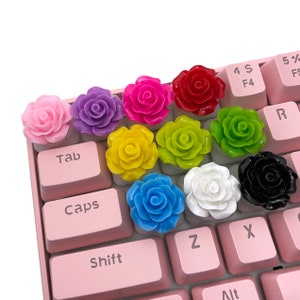 Rose Potted Flower Artisan Keycap Cherry MX Mechanical Gaming Keyboards Kawaii Cute