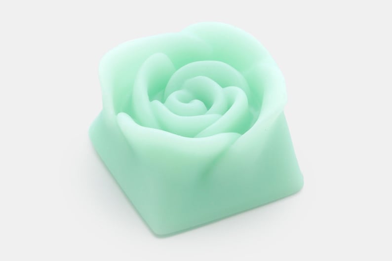 Rose Pastel Flower Artisan Keycap Cherry MX Mechanical Gaming Keyboards Mint