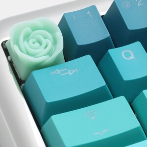 Rose Pastel Flower Artisan Keycap Cherry MX Mechanical Gaming Keyboards image 6