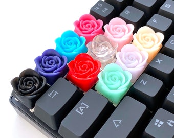 Rose Flower Artisan Keycap Cherry MX Mechanical Gaming Keyboards