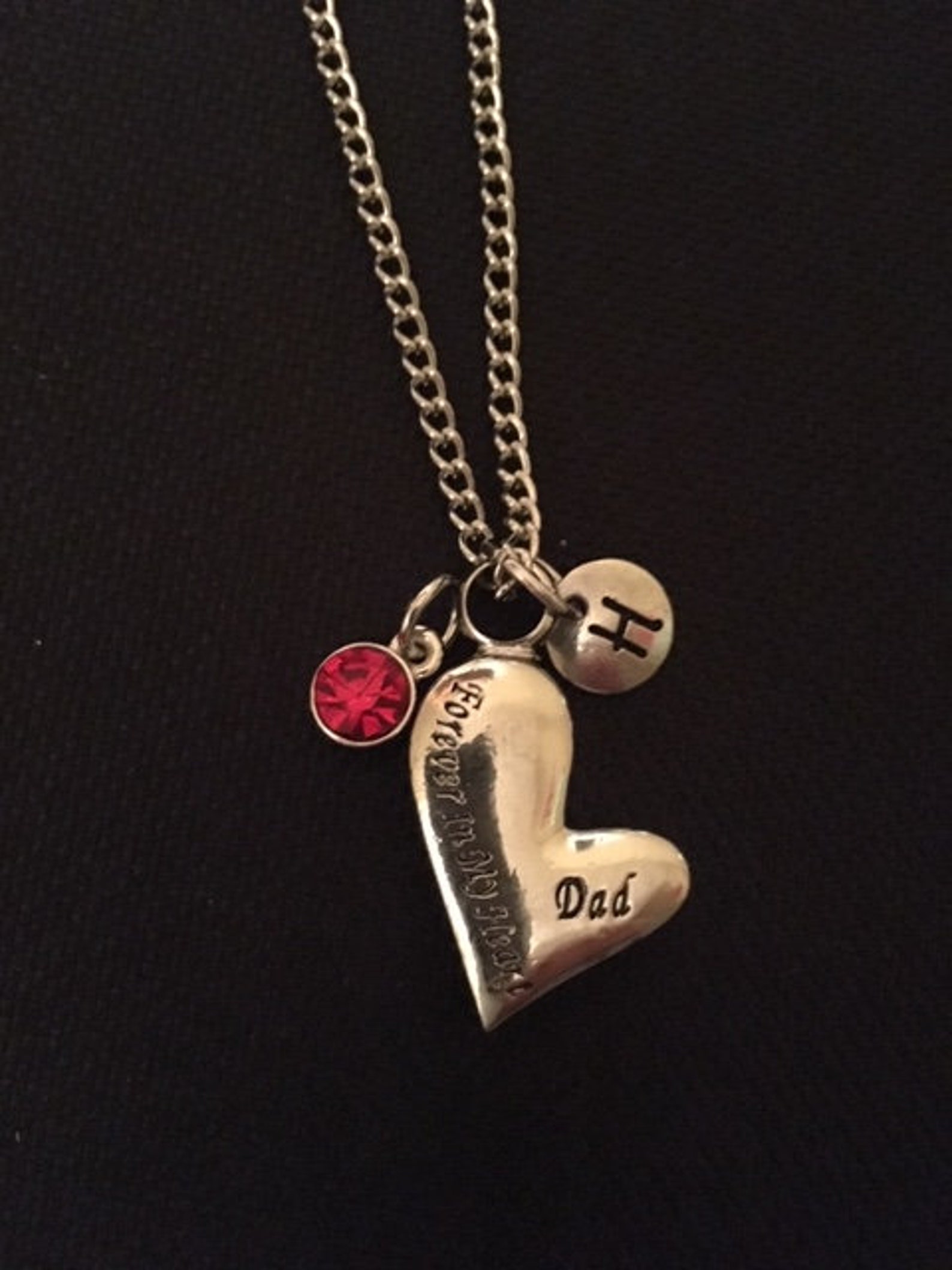 Cremation Silver DAD Heart Urn Pendant Necklace. Memorial Etsy