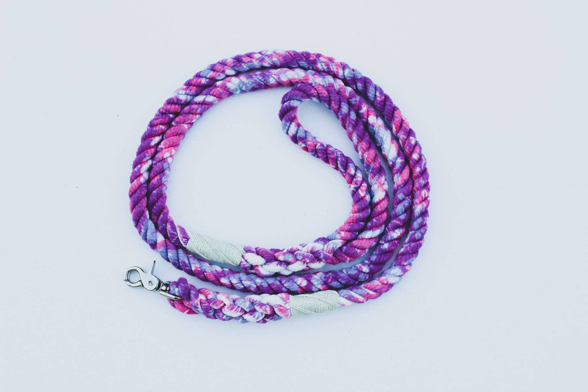 Rope Leash vegas Pink Purple Blue and White | Etsy