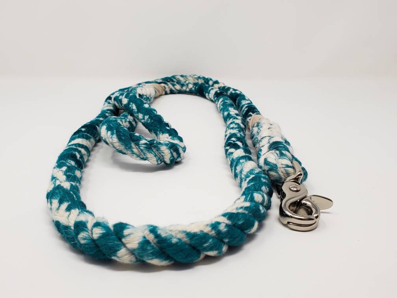 SeilLeine Ginkgo Petrol blau Baumwolle Seil Hund Etsy