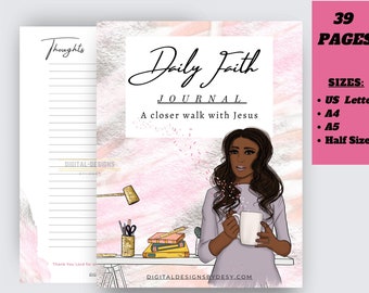 Daily Faith: 39-Page Printable Scripture Journal - Strengthen Your Faith Journey