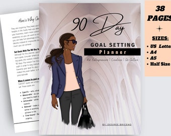 90-Day Goal Setting Printable Planner | Achieve Your Dreams in 3 Months