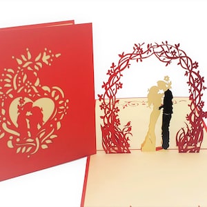 Love Pop Up Card - Wedding/Anniversary Card - Proposal/Engagement Card - Wedding Invitation