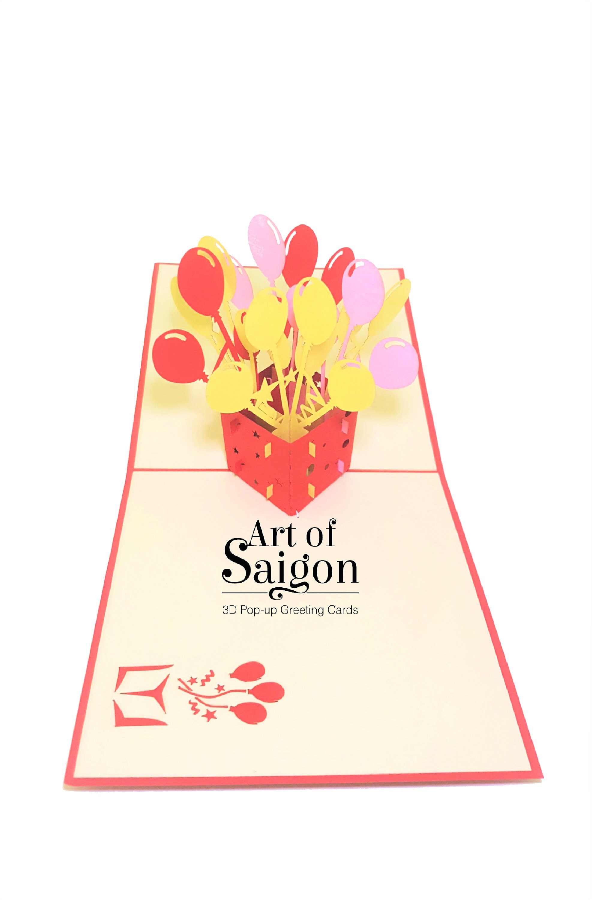 Balloons - 3D Pop up Birthday Card - Birthday Invitation - Etsy