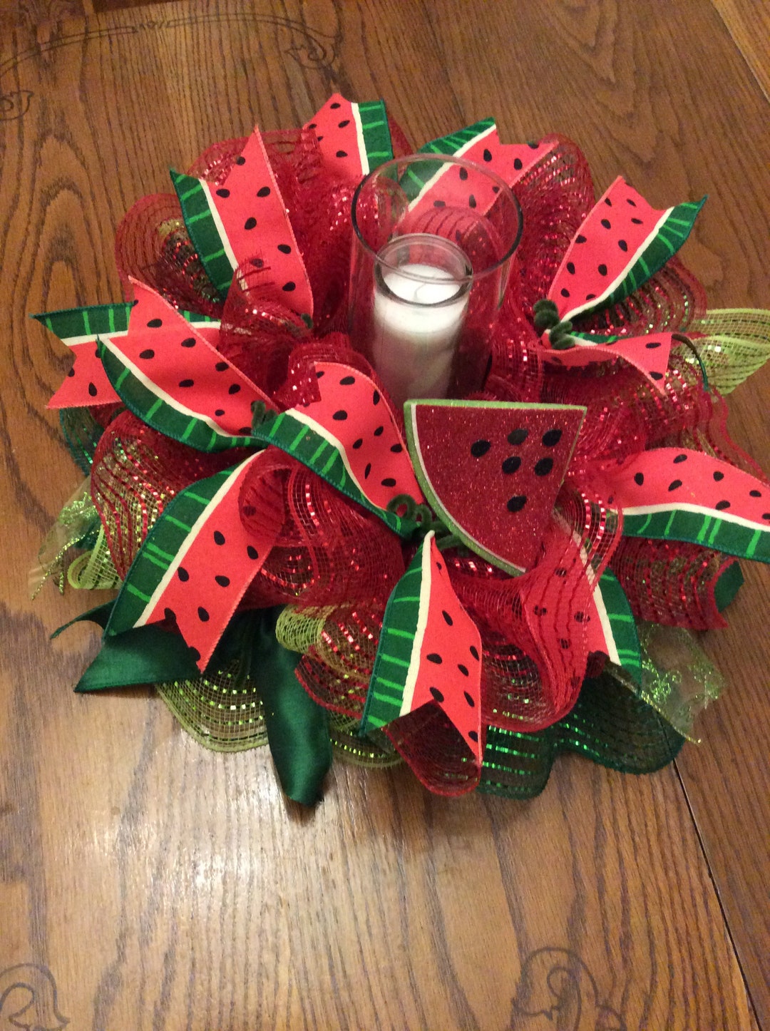 Watermelon Candle Holder/watermelon Centerpiece/watermelon Candle