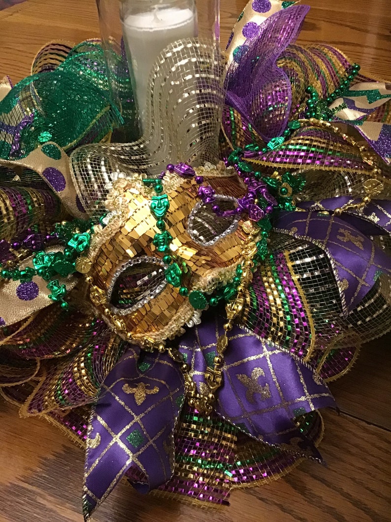 mardi gras candle rings