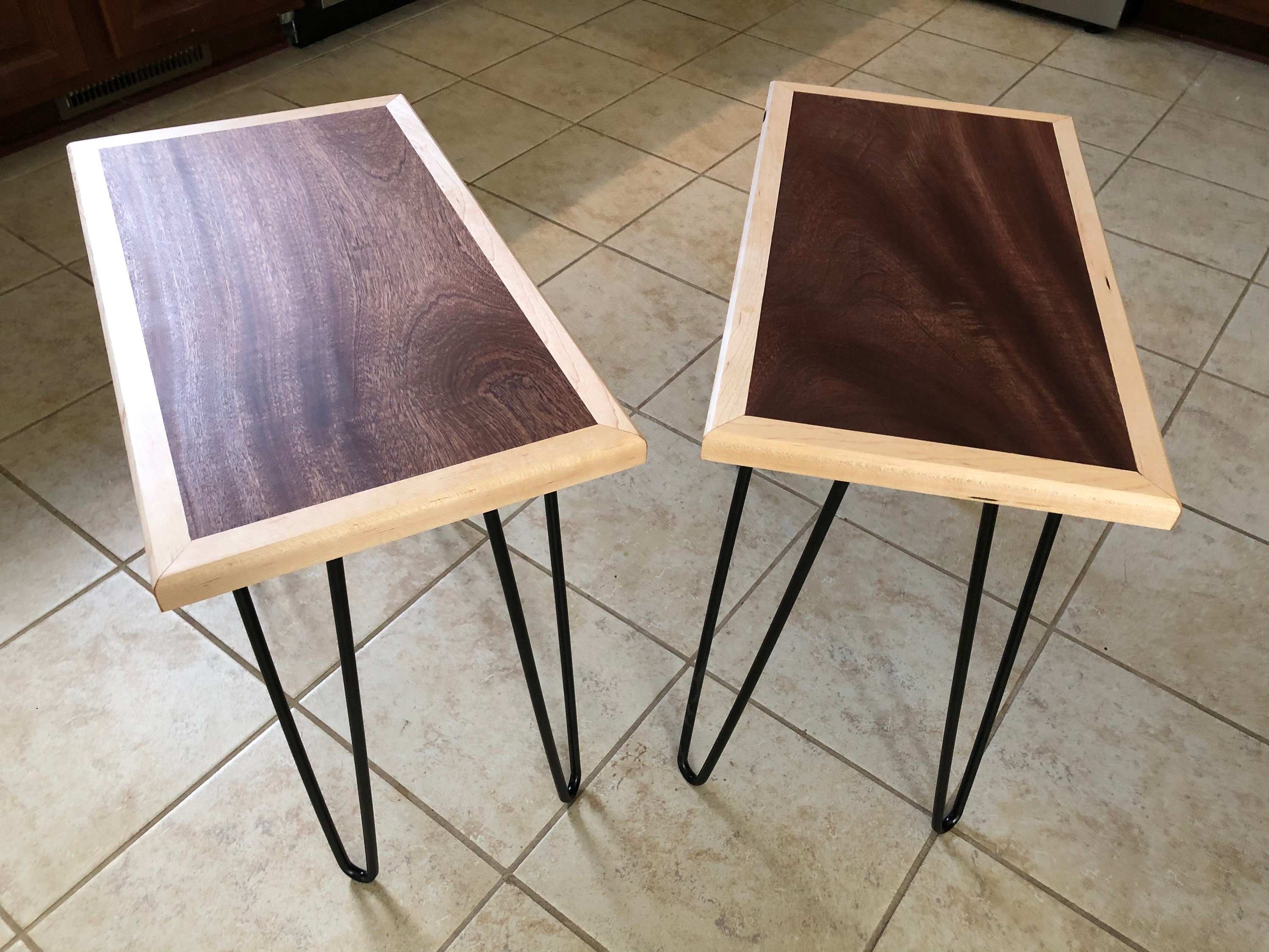 End Table/ Sapele & Maple Etsy