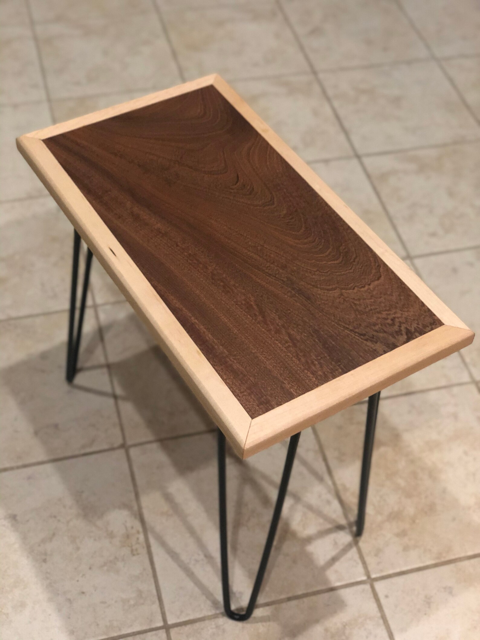 End Table/ Sapele & Maple Etsy