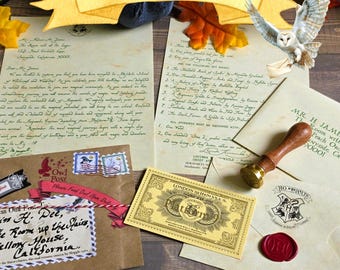 Personalized Wizard School Acceptance Letter, Magical 11th Birthday Gift, Owl Post Wrapping