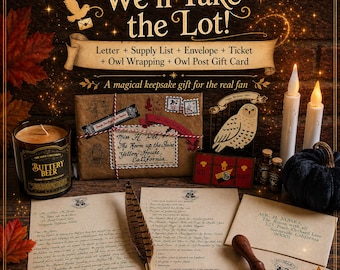 Personalized Wizard Acceptance Letter with Wax Seal & Train Ticket – 11th Birthday Trip Reveal
