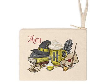 Hufflepuff-Inspired Travel Pouch, Carry On Airplane, Train, Road Trip Essentials, Makeup & Pencil Bag, Medicine Kit, Graduation, Camp Bag