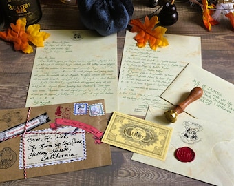 Personalized Wizard Acceptance Letter 11th Birthday Gift with Wax Seal, Ticket & Owl Wrapping