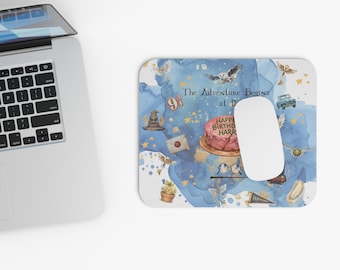 Tapis de souris personnalisé Wizard School 11e anniversaire 9 x 8 étoiles bleues