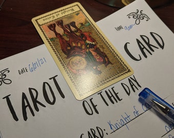 Diário de Tarot para Imprimir, PDF com Tiragens de Cartas, Diário de Sonhos (20x28 cm)