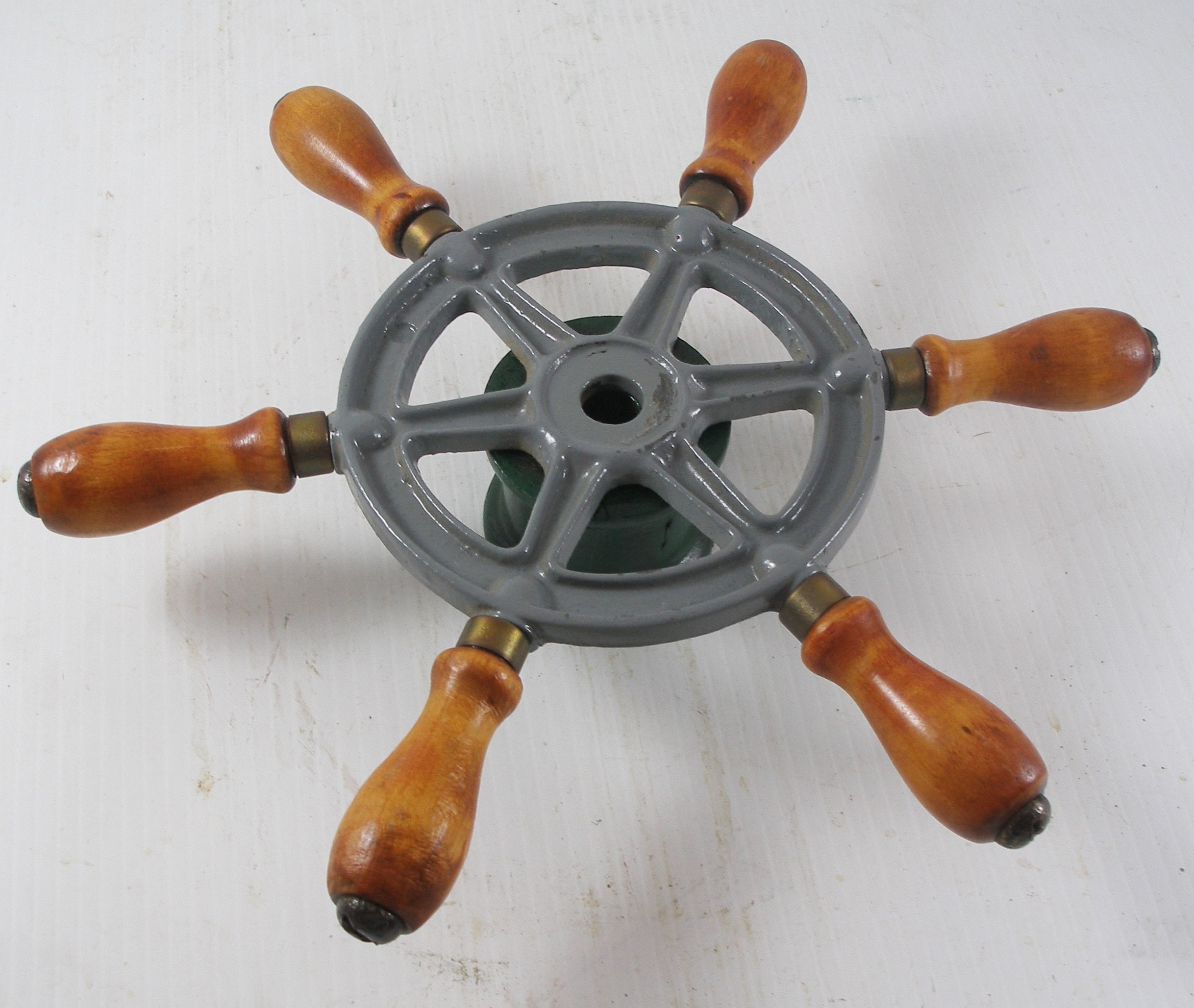Ship Wheel, Nautical Ship Wheel, Wooden Steering Wheel, With Brass