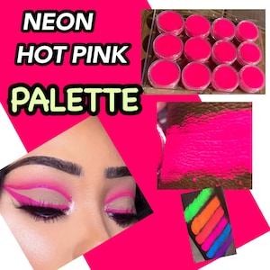 Bright Neon Eye Colors Fluorescent Matte Eyeshadow Palette Nail Art UV Glow  Neon Pigment Powder loose vibrant Highly Pigmented Eye Makeup