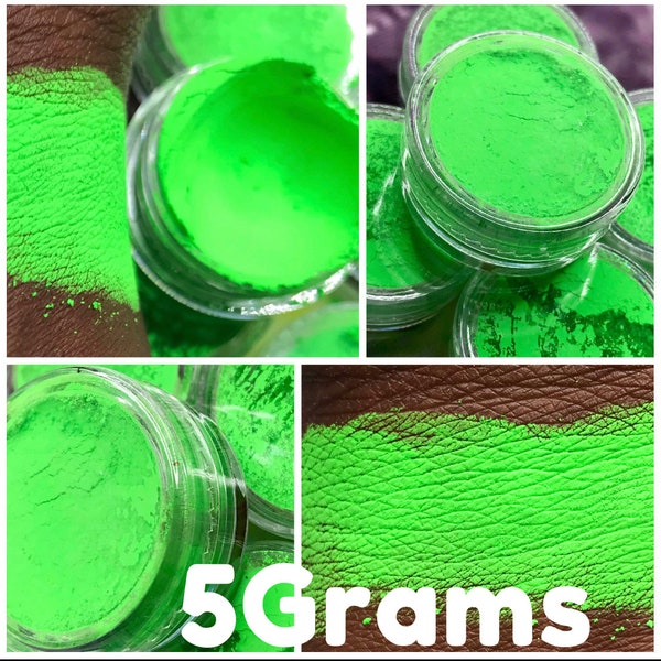 UV Glow EyeShadow Loose Pigment Neon Matte Eyeshadow color -Green 5Grams