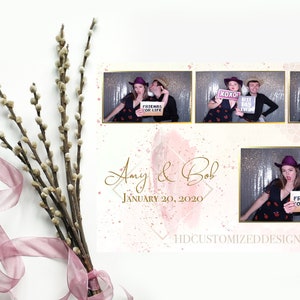 EDITABLE Photo Booth Template, Photo Booth Template, Customized Photo Strip, 4x6 Photo Booth Design, 4x6 Prints, Wedding Photo Booth