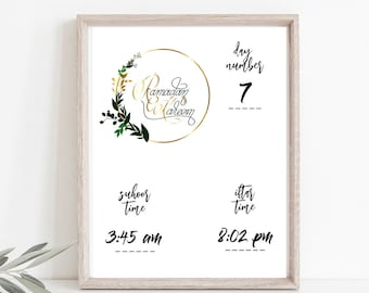 EDITABLE Ramadan Sign, Iftar Timetable Ramadan Timetable, Ramadan Decor, Ramadan DIY, Islamic Decor, Eid Decor, Iftar Whiteboard, Ramadan