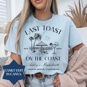 Camiseta personalizada &quot;Último brinde na costa&quot; PNG, &quot;Último brinde na costa&quot; - despedida de solteira, SVG personalizada para despedida de solteira, Camisetas de despedida de solteira na praia