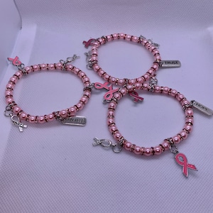Breast Cancer Word Bracelets