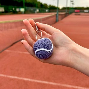 Crochet Tennis Ball Keychain: Amigurumi Sports Bag Charm