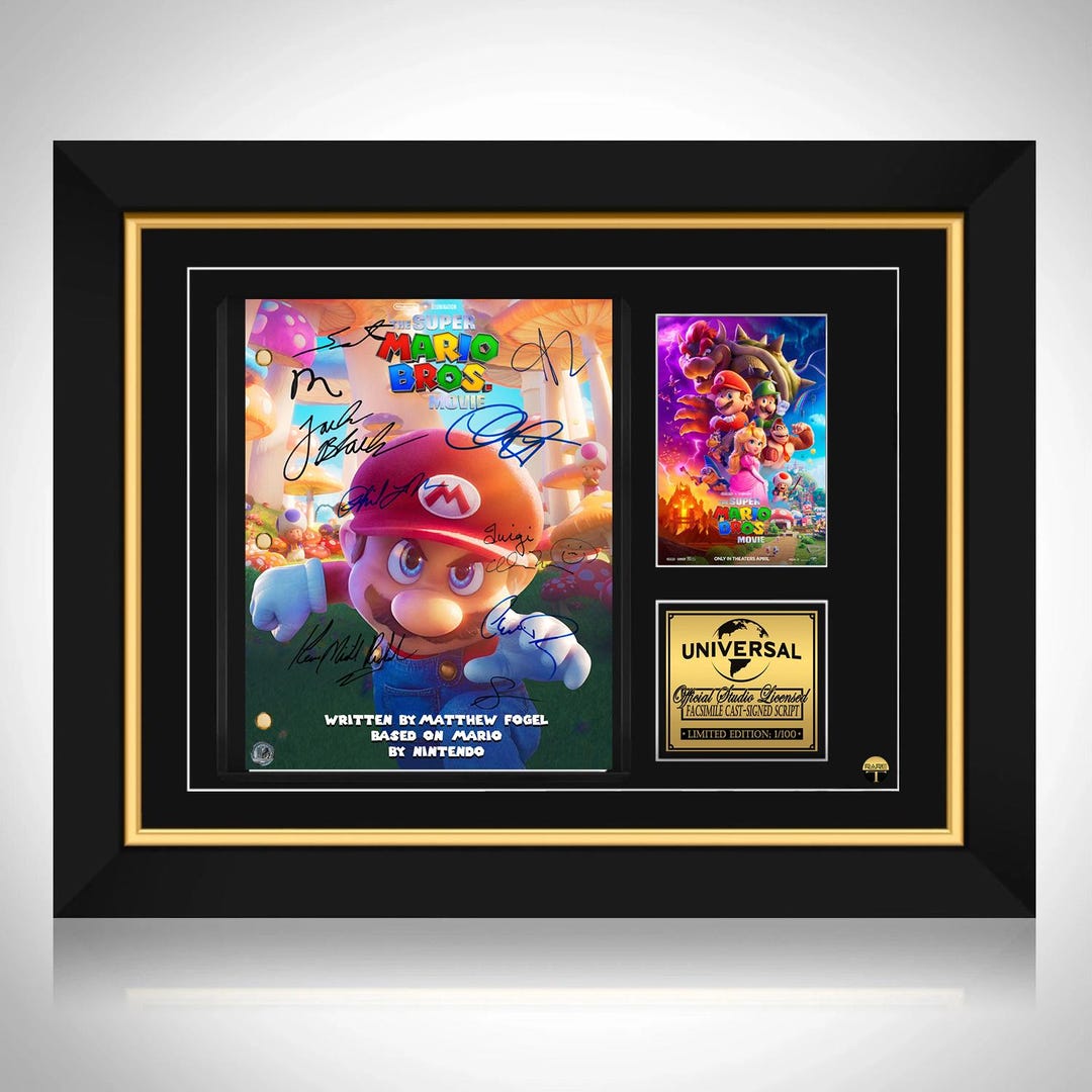The Super Mario Bros. Movie Transcript Limited Signature Edition Custom ...