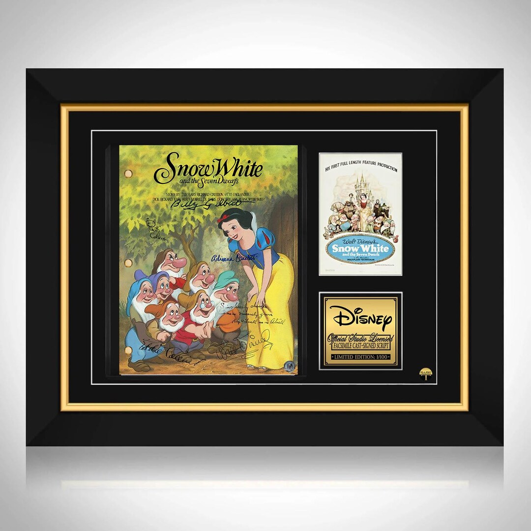 Snow White and the Seven Dwarfs (1937) Transcript Limited Signature ...