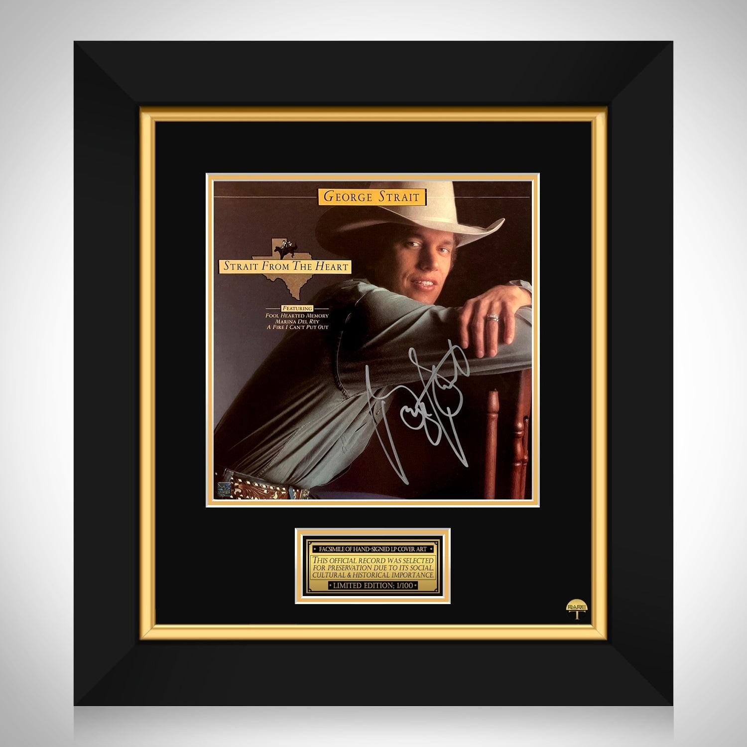 George Strait Strait From the Heart LP Cover Limited