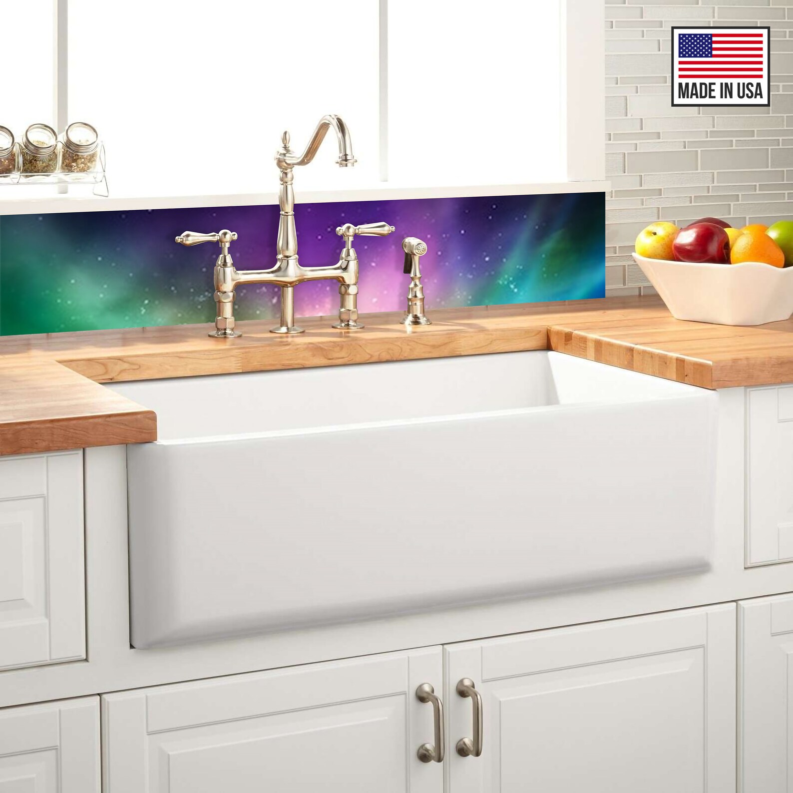 tempered glass behind stove