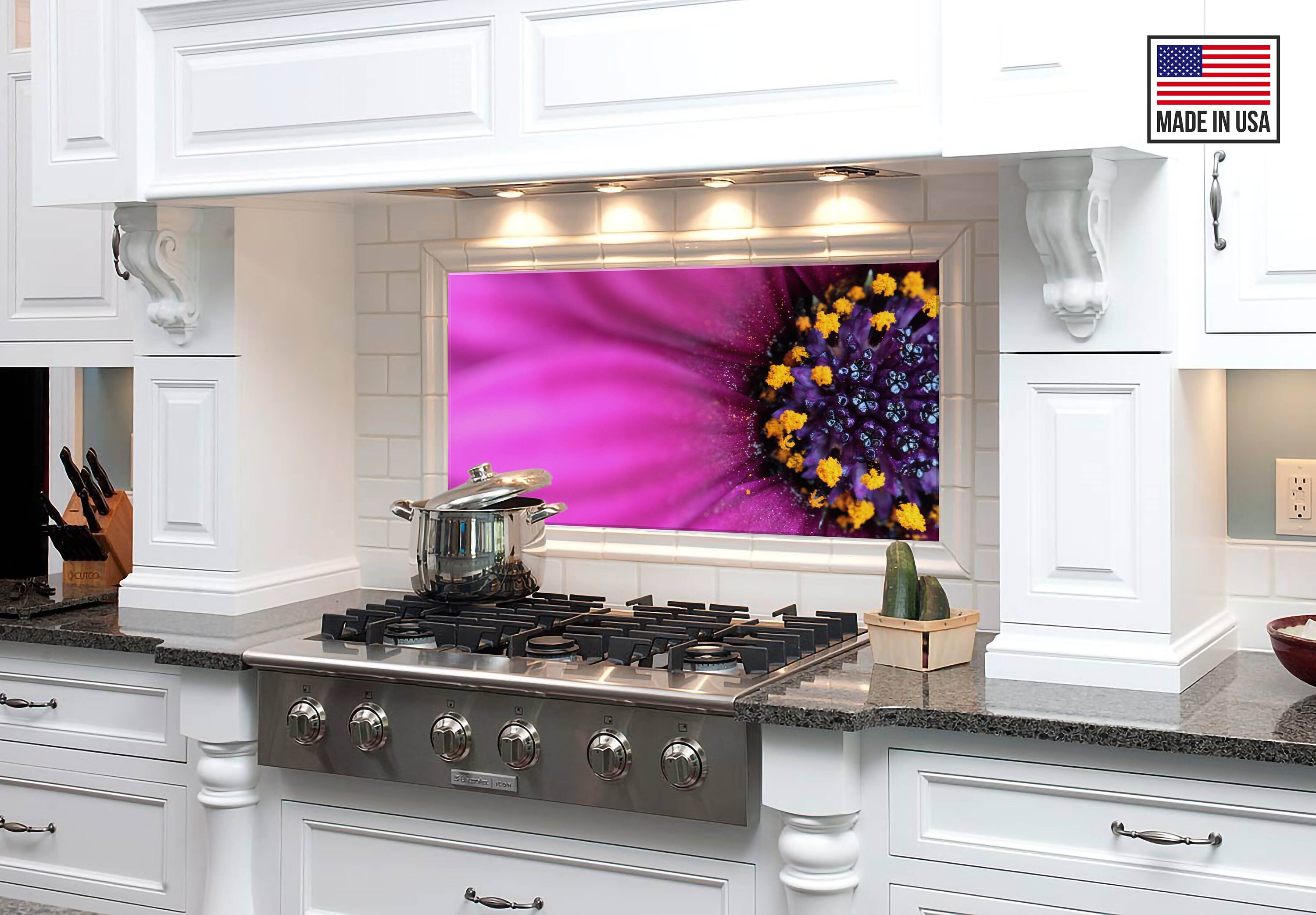 Kitchen Backsplash Glass Backsplash Accent Tempered Glass Etsy