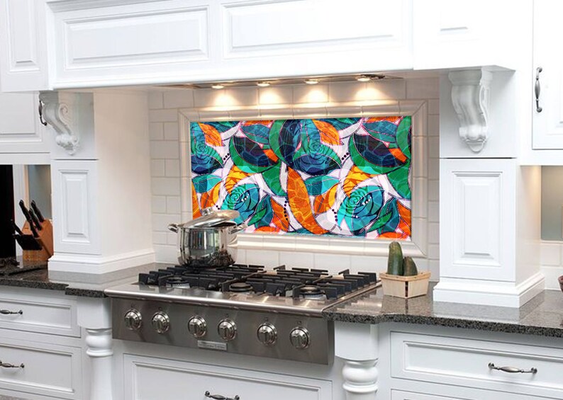 Abstract Art Print DIY Kitchen Backsplash Kitchen Sink Etsy
