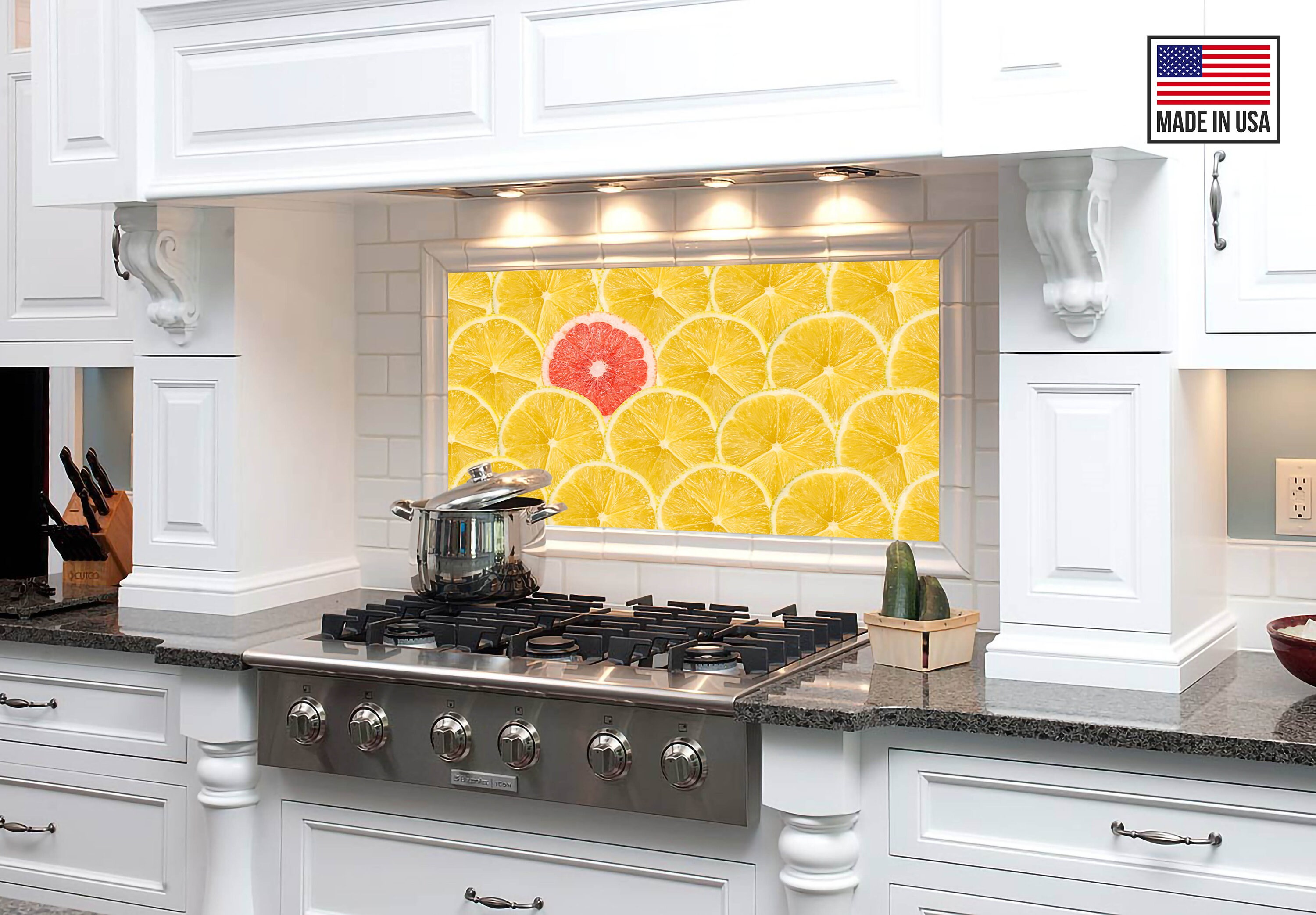 Fruit Print Tiles Kitchen Backsplash DIY Kitchen Etsy