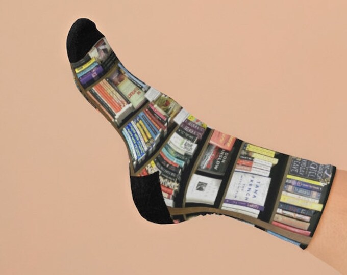 Top Gifts for Women / Bookshelf Socks / Comfy Soft Socks / Ankle Socks / Perfect Gift for Teachers and Book Lovers