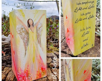 Angel light made of wood * light and love * hand-painted