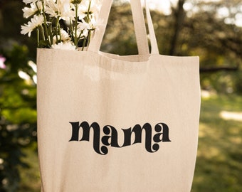 バッグ Mama life Mama (retro) Zipper Tote Bag - Etsy