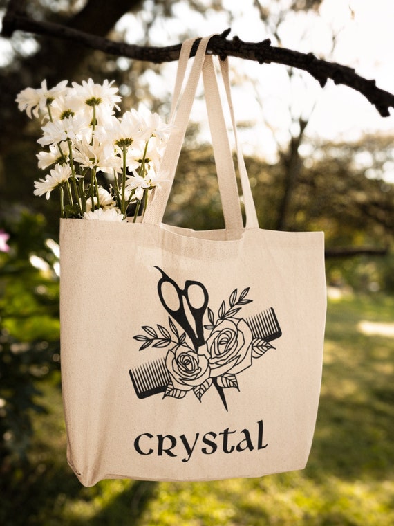 Bolsa de tela con cremallera y nombre personalizado de estilista Etsy Espana