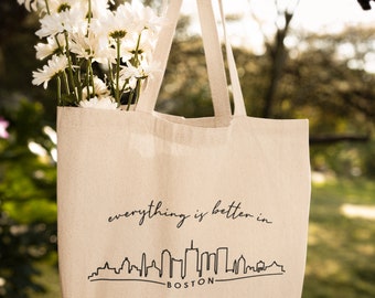 It Ends With Us - Everything is Better in Boston Zipper Tote Bag