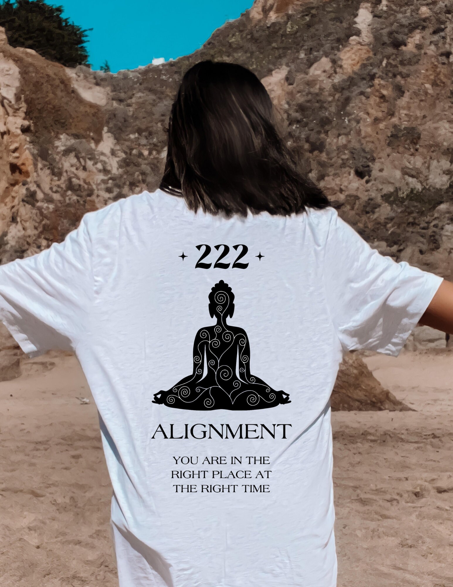222 Angel Numbers (women Meditation) Unisex T-shirt - Etsy