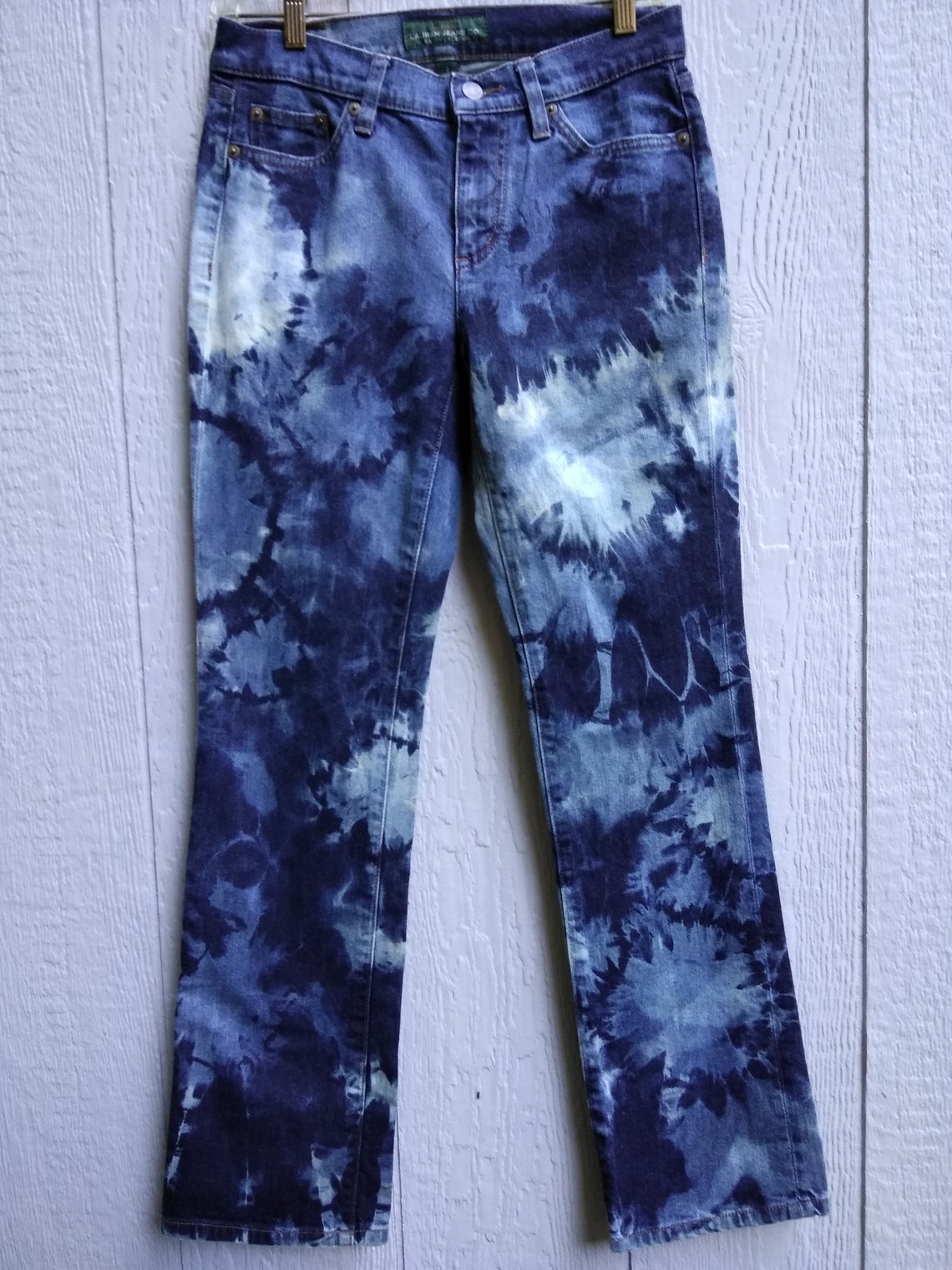 Size 2 Tiedyed Jeans Women's Straight Leg Denim Ralph Etsy