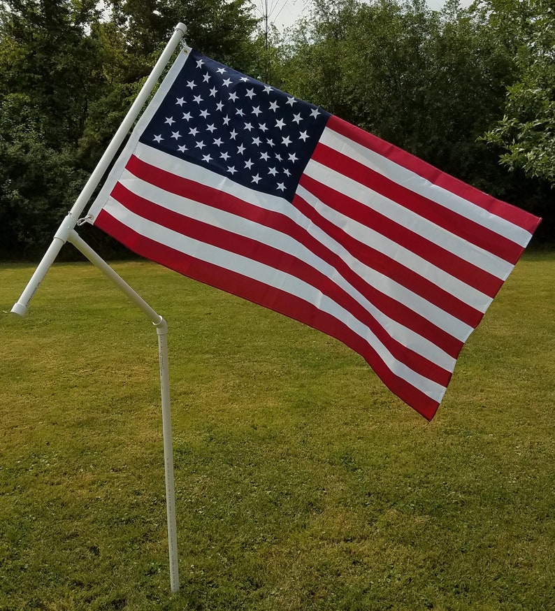 Rotating PVC Flag Pole Complete Set Nothing Extra to Purchase With 3'X5