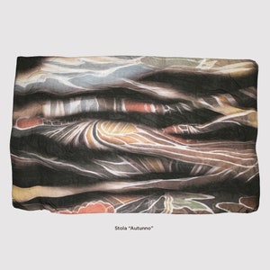 Stole AUTUNNO - Linea CONTEMPORANEA 100% seta chiffon - 218x136 cm