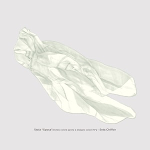 Stole &quot;SPOSA&quot; - “Linea CONTEMPORANEA&quot;- Chiffon 100% - 218x136 cm