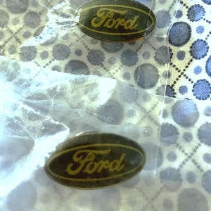 VTG Ford  Classic Blue and Silver Enameled Vintage Ford LOGO Lapel, Tie Tac or hat Pin from 1980    Have 2
