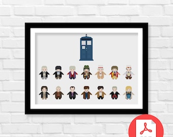 Doctor Who Cross Stitch Pattern - TV Series Inspired Cross Stitch Pattern - Adventure - TARDIS Police Box - PDF Download