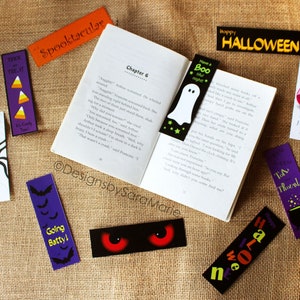 Halloween Bookmark Printable | Instant PDF Download | Digital Bookmarks | Halloween Party Favor