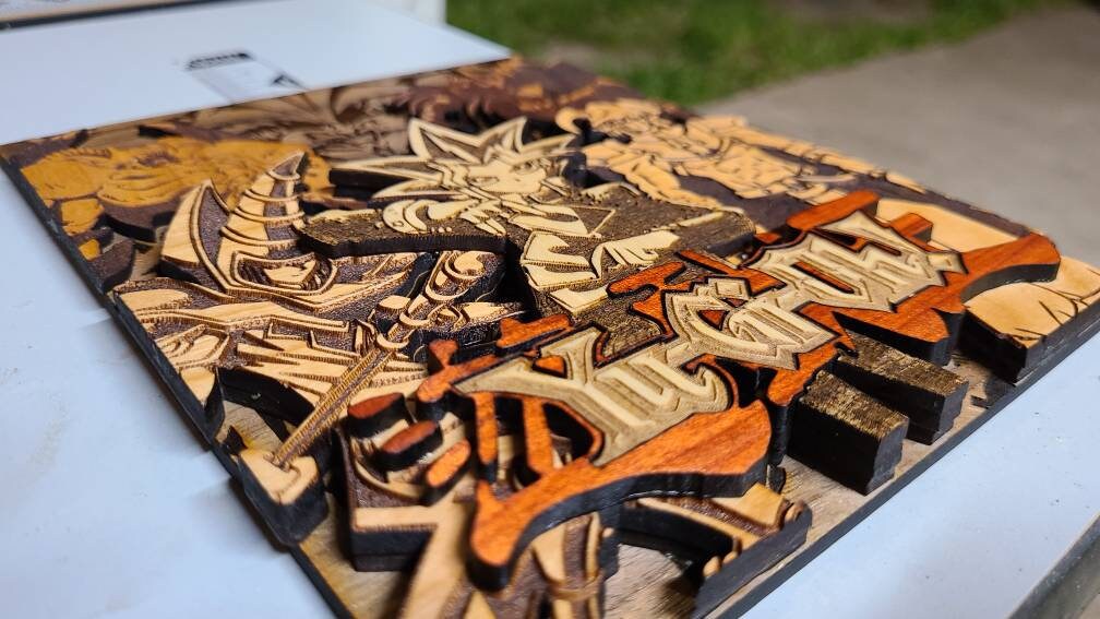 Wooden Anime 3D Cover Wall Art Dark Magician Anime Manga Etsy Canada